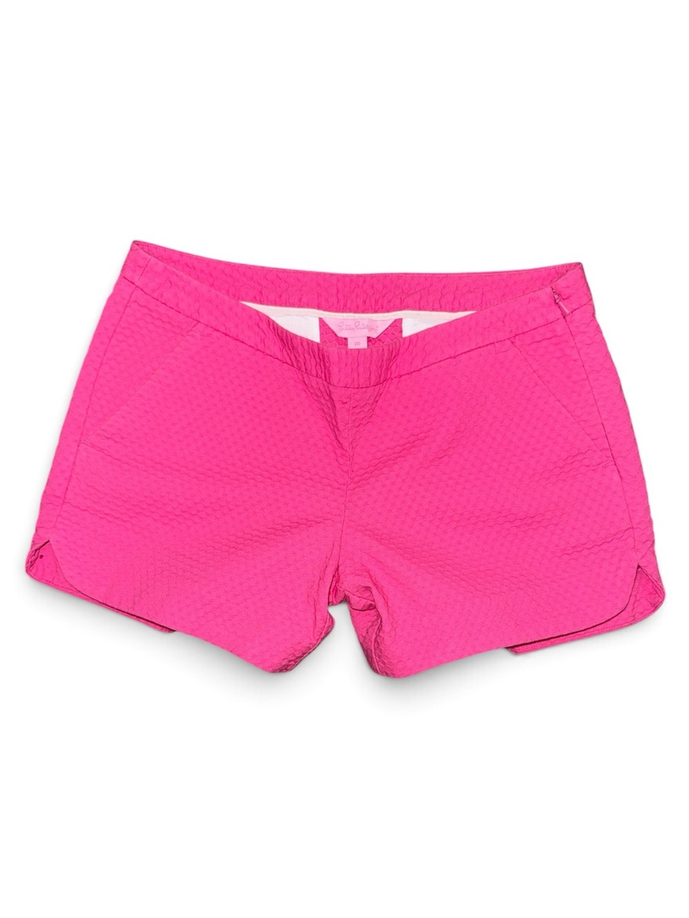 Lilly Pulitzer 00 Hot Pink Textured Addie Shorts